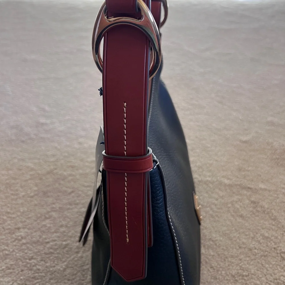 Dooney & Bourke Pebble Grain Riley Hobo Bag in Black — New with Tags - Picture 6 of 8